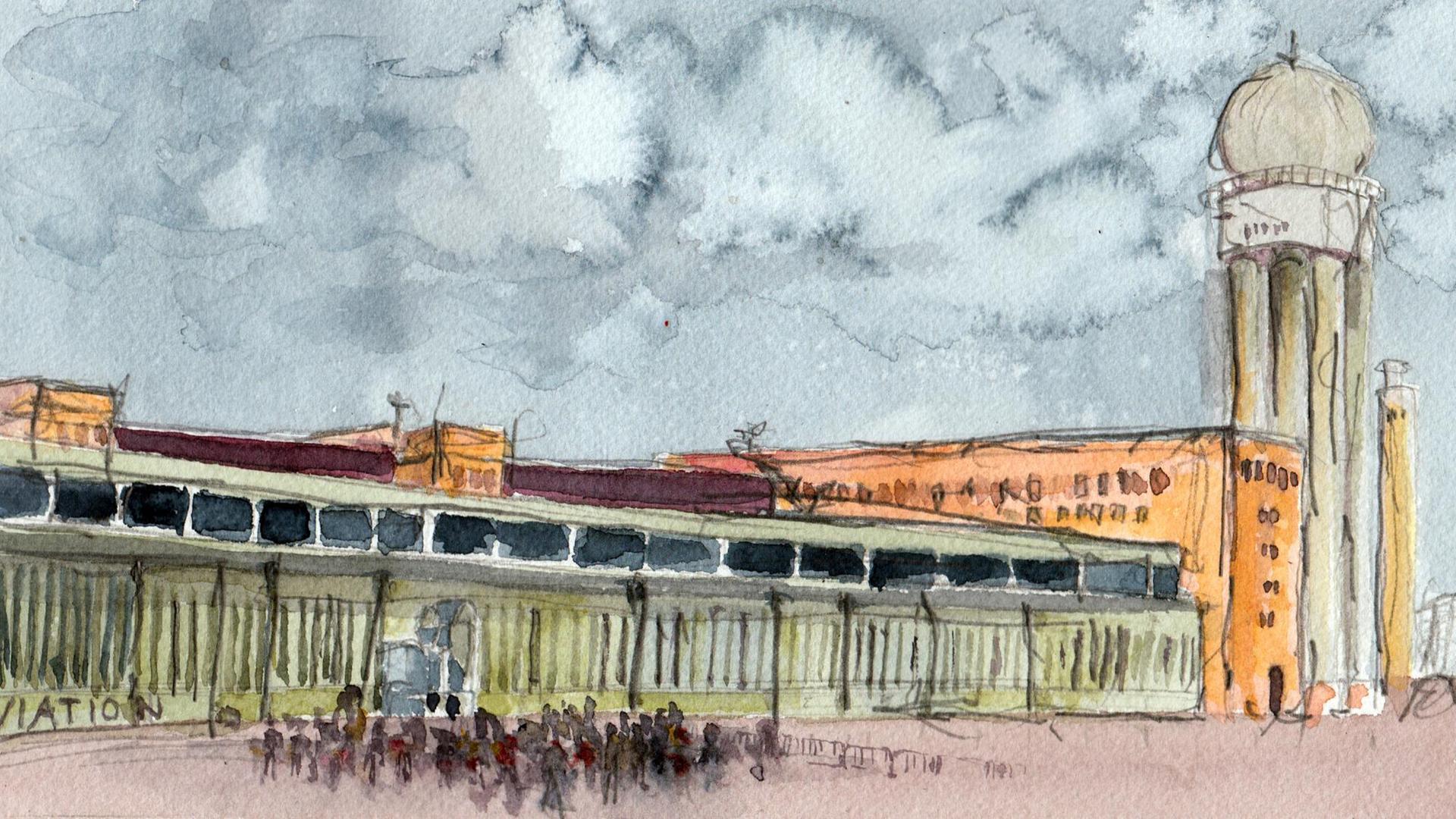 Illustration: Flughafen Tempelhof
