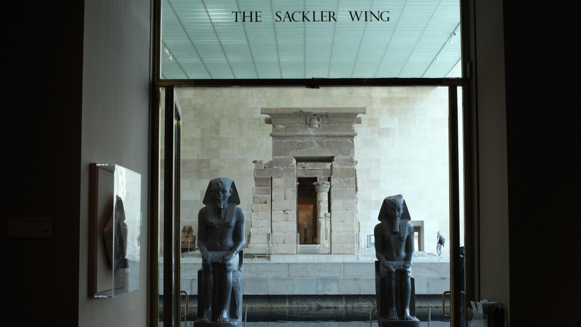 Der Sacklerflügel mit dem ägyptischen Tempel von Dendur im New Yorker Metropolitan Museum. Die Familie Sackler, Eigentümerin der Firma Purdue Pharma, gehört zu den wichtigsten Förderern von Kunst und Kultur in den USA.
