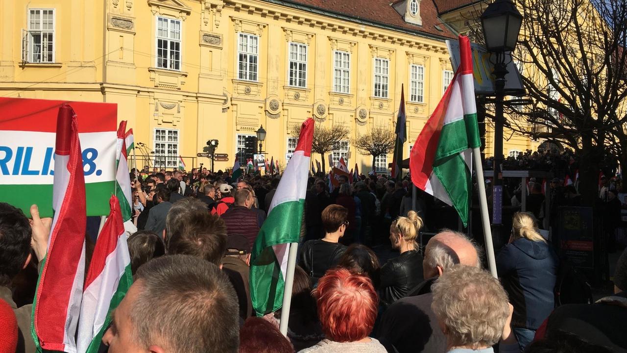 Kundgebung in Székesfehérvár