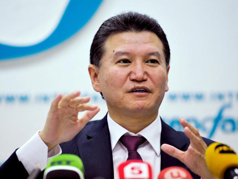 Der Präsident des Weltschachverbandes, Kirsan Iljumschinow