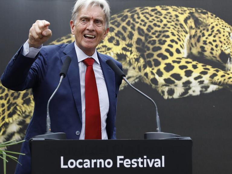 Festivalpräsident Marco Solari bei der offiziellen Eröffnung des 71. Internationalen Filmfestivals von Locarno