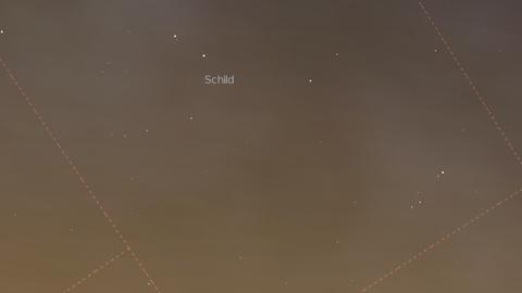 Venus streift in den nächsten Tagen das Sternbild Schild