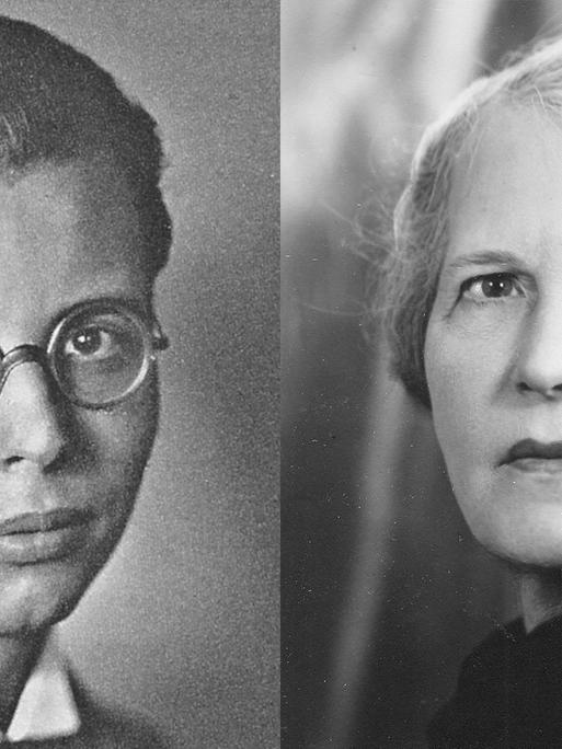 Collage aus zwei nahen Porträtbildern von Hans und Irmgard Litten.