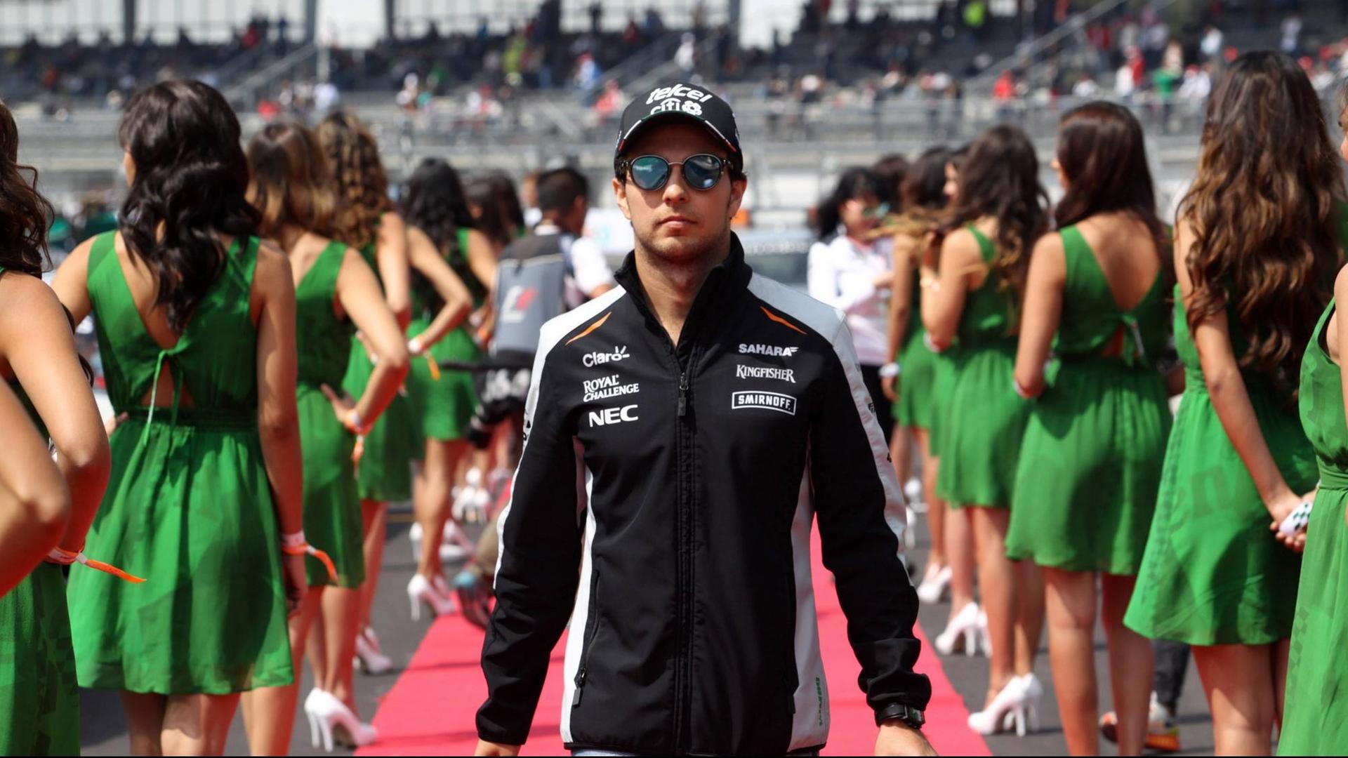 Formel-1-Pilot Sergio Perez vom Team Force India beim Grand Prix von Mexiko.