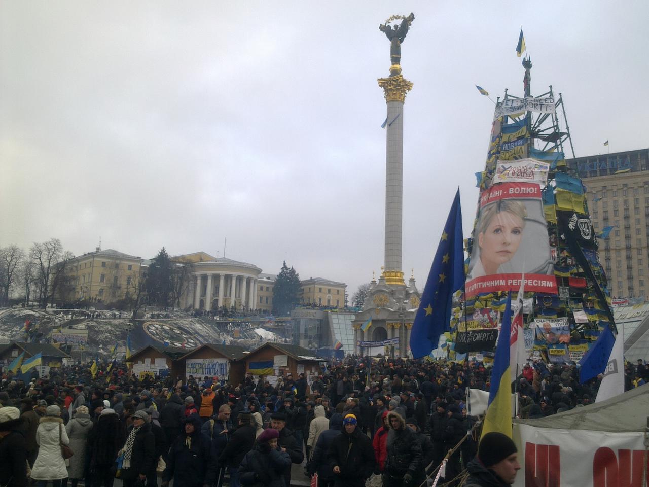 Demonstranten in Kiew.