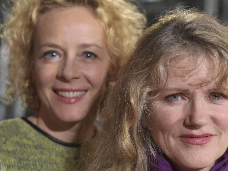 Katja Rieman (l.) und Barabara Sukowa beim RadioEins Berlinale-Nighttalk am Rande der 65. Internationalen Filmfestspiele Berli