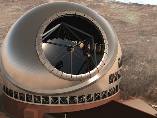 Das 30-Meter-Teleskop auf dem Mauna Kea (Zeichnung)