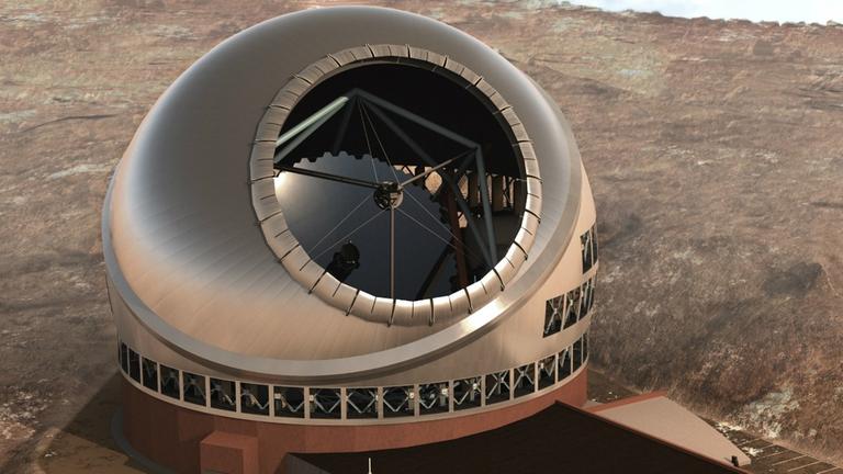 Das 30-Meter-Teleskop auf dem Mauna Kea (Zeichnung)