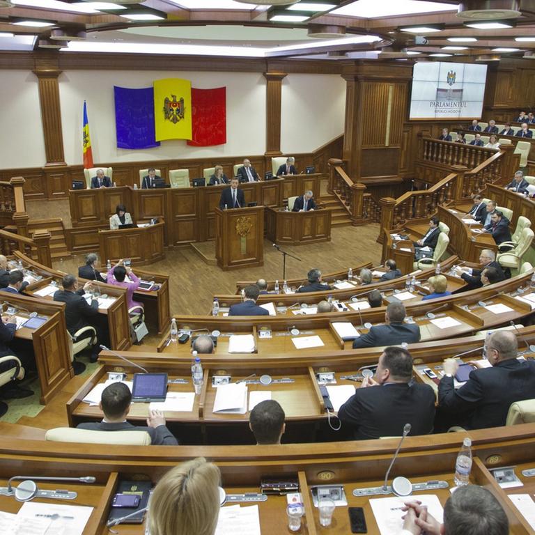 Blick ins Parlament der Republik Moldau