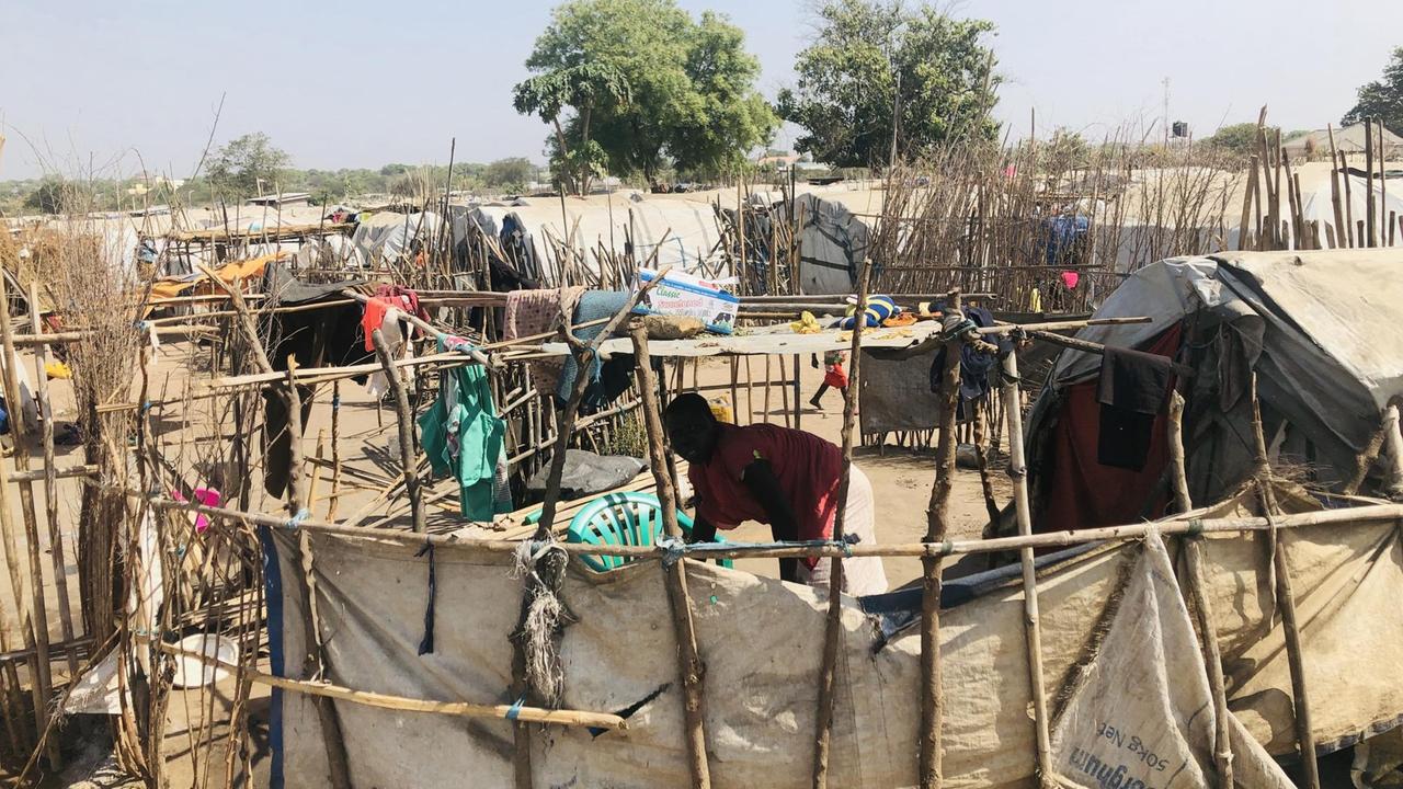 Flüchtlinge in einem Camp in Juba in Südsudan
