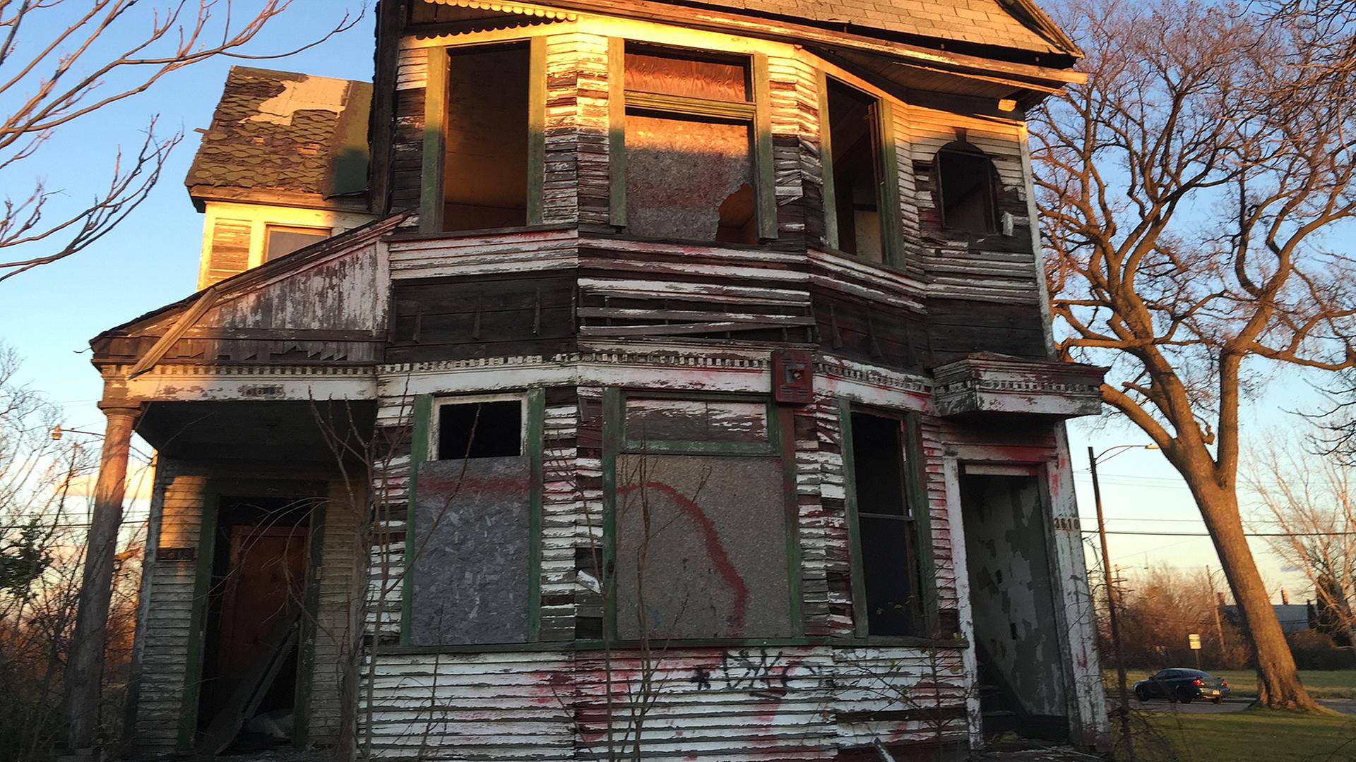 Verlassene Häuser in Detroit.