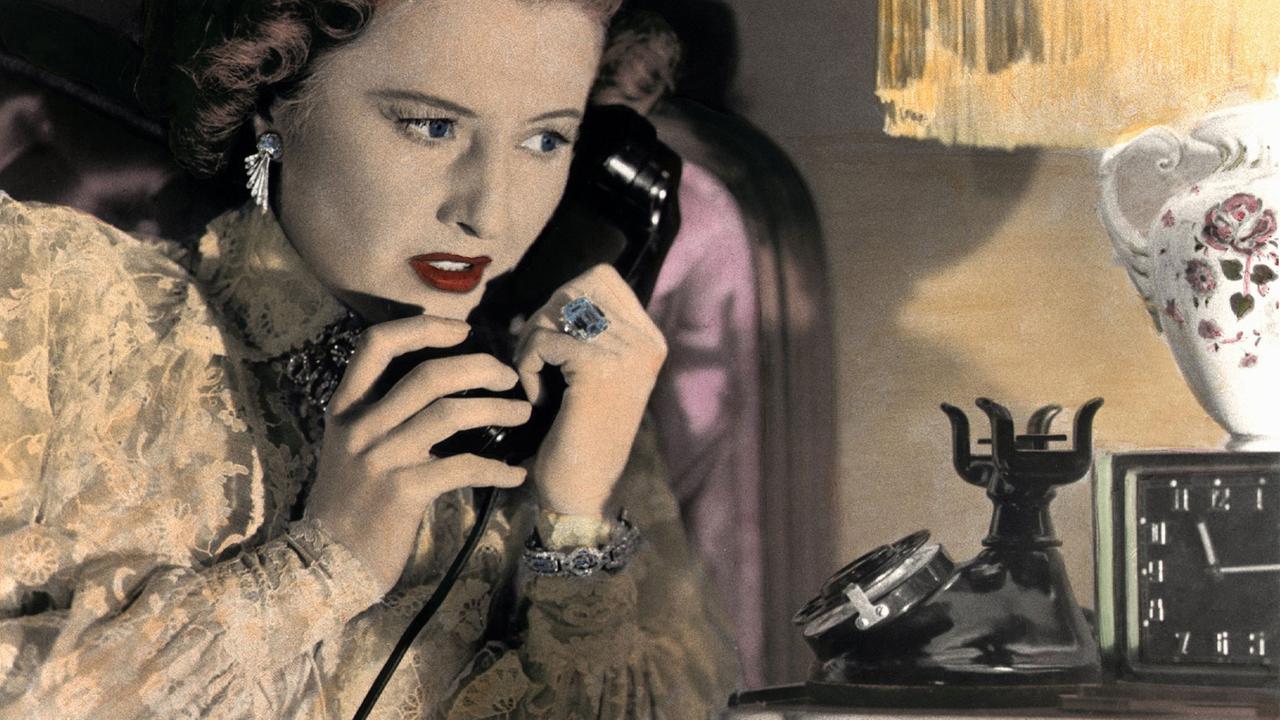 Barbara Stanwyck in dem Kriminalfilm "Du lebst noch 105 Minuten" von Anatole Litvak aus dem Jahr 1948