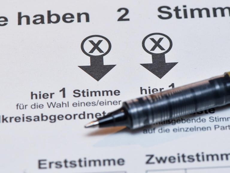 Stimmzettel zur Landtagswahl