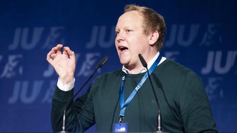Bundesvorsitzender der JU, Tilman Kuban, am 28.09.2019 beim 55. NRW-Tag der Jungen Union Nordrhein-Westfalen