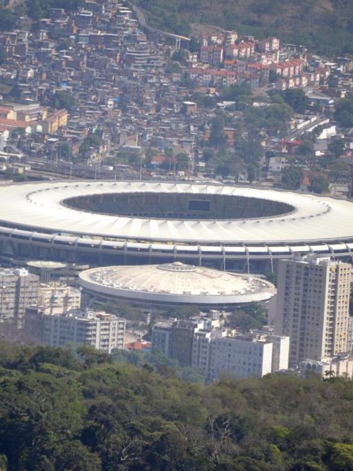Blick auf das Maranaca-Stadion in Rio de Janeiro.