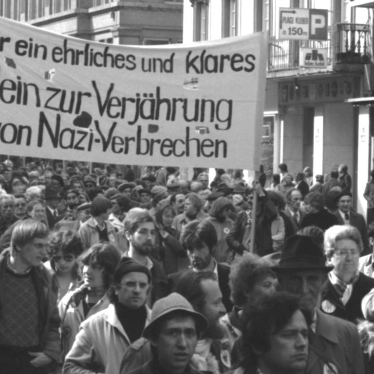 Menschen und Ereignisse 1979. Das Foto zeigt: Internationale Proteste anlaesslich der Verjaehrung von Naziverbrechen.