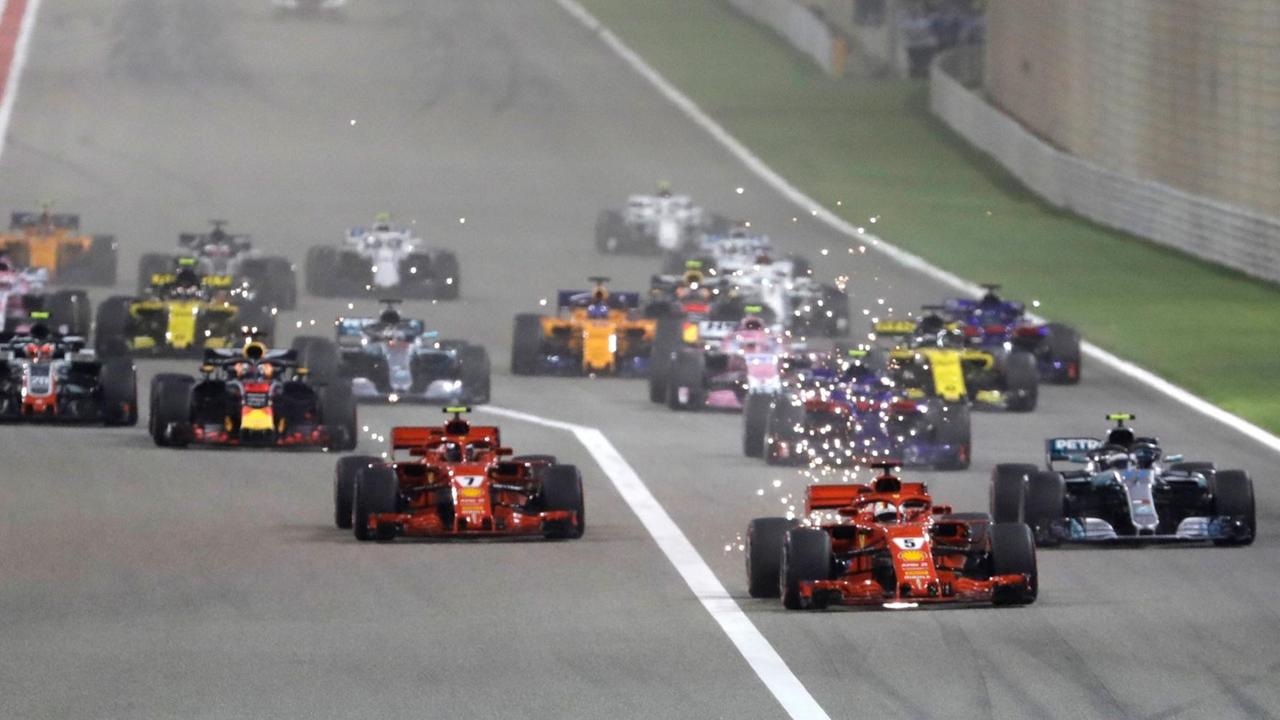Das Formel-1-Rennen in Bahrain findet in diesem Jahr wegen des Coronavirus ohne Zuschauer statt. Das Foto zeigt eine Rennszene aus dem Jahr 2018.