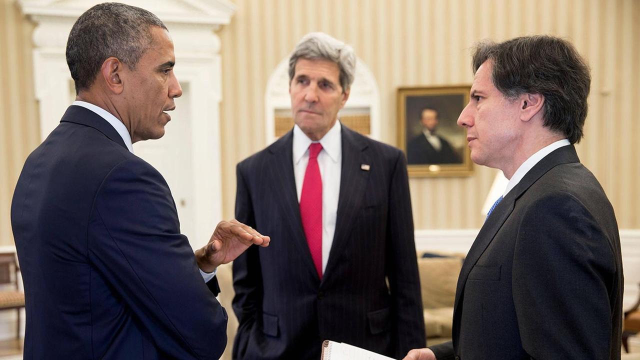 Der designierte Außenminister Anthony Blinken (r.) und der Sonderbeauftragte für Klimafragen John Kerry waren schon Teil der Regierung Obama