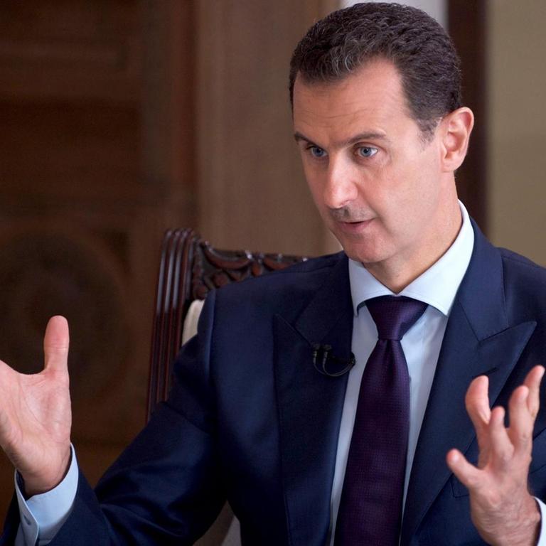 Der syrische Machthaber Baschar al-Assad während eines Interviews.