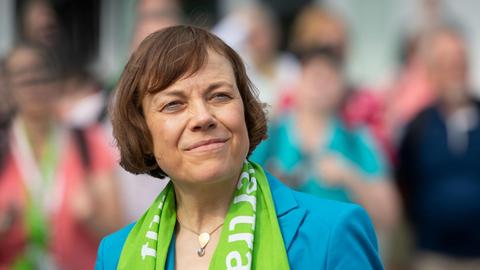 22.06.2019, Nordrhein-Westfalen, Dortmund: Annette Kurschus, Präses der evangelischen Kirche in Westfalen, nimmt am 37. Deutschen Evangelischen Kirchentag teil.