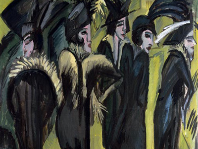 Ernst Ludwig Kirchner; Fünf Frauen auf der Straße, 1913 ; Öl auf Leinwand 120 x 90 cm ; Museum Ludwig Köln; Bild: RBA