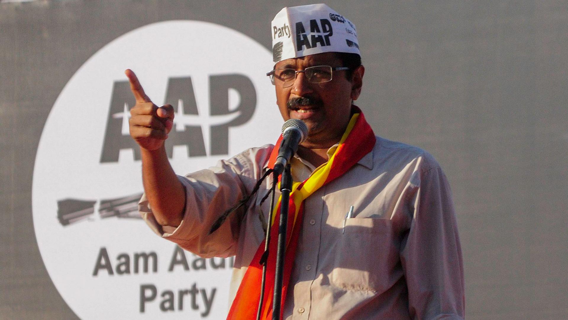 Chef der Anti-Korruptions-Partei AAP: Arvind Kejriwal Chef der Anti-Korruptions-Partei AAP: Arvind Kejriwal