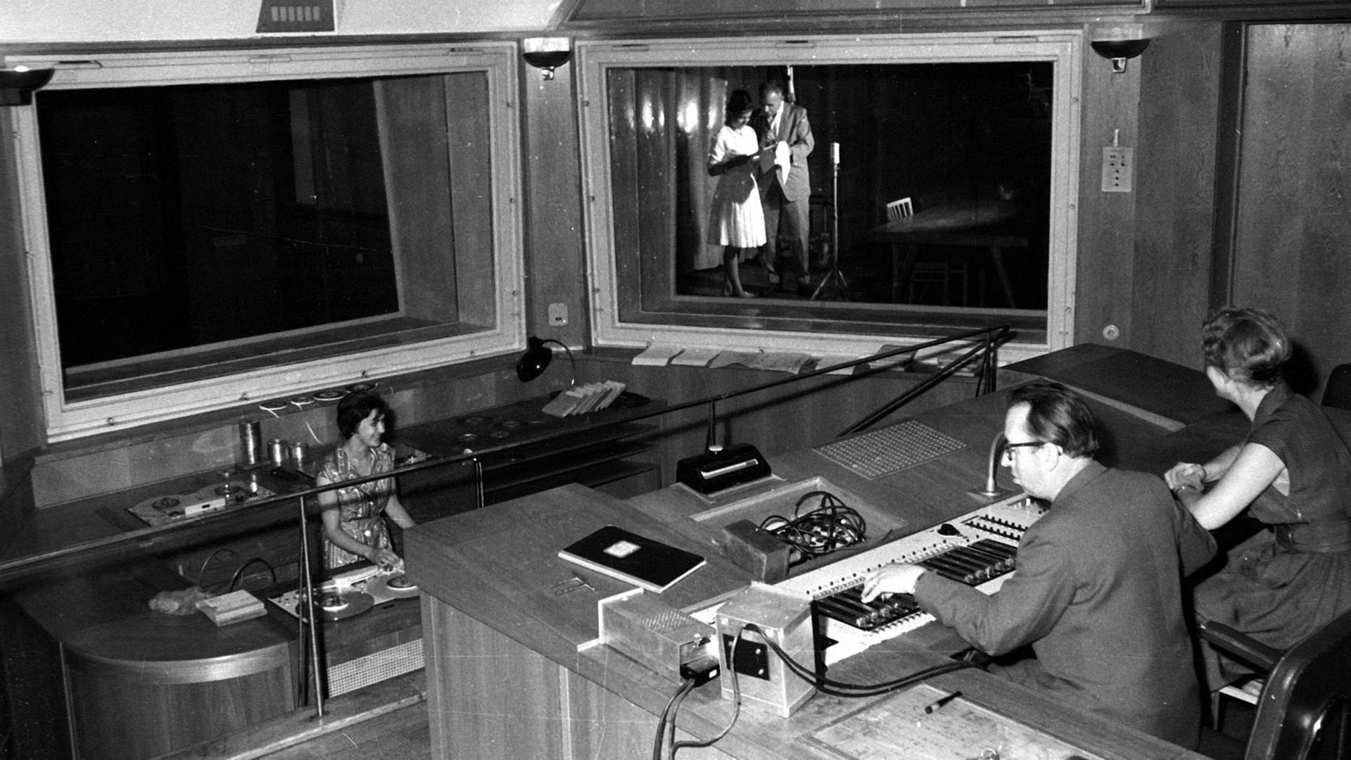 Hörspielproduktion im Funkhaus - DDR 1962,
