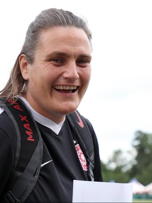 Nadine Angerer von den Portland Thorns lacht