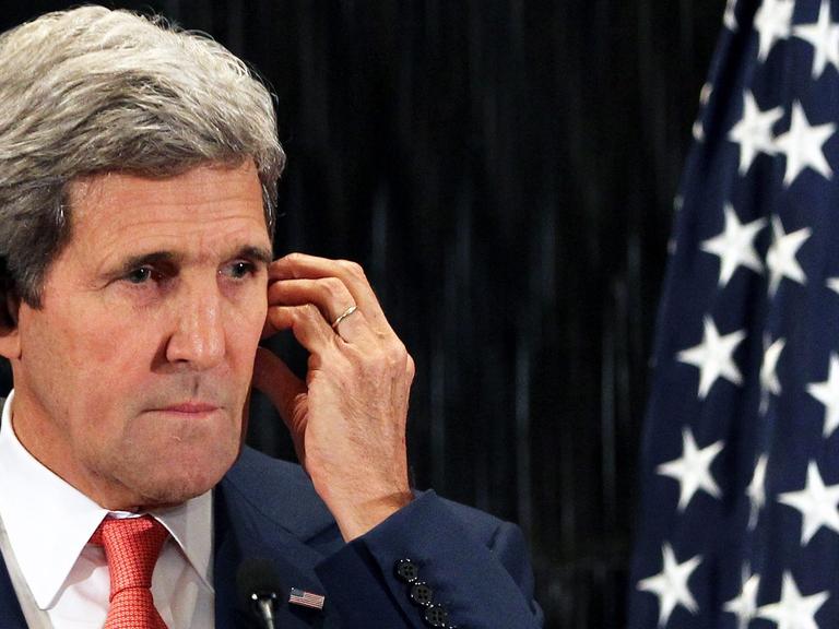 US-Außenminister John Kerry erwarten schwere Verhandlungen in Kairo.