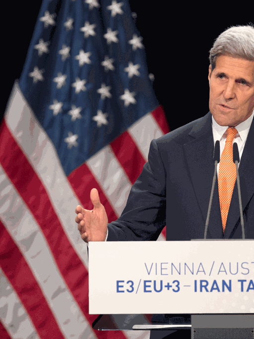 US-Außenminister John Kerry nach dem Ende der Atomverhandlungen mit dem Iran in Wien