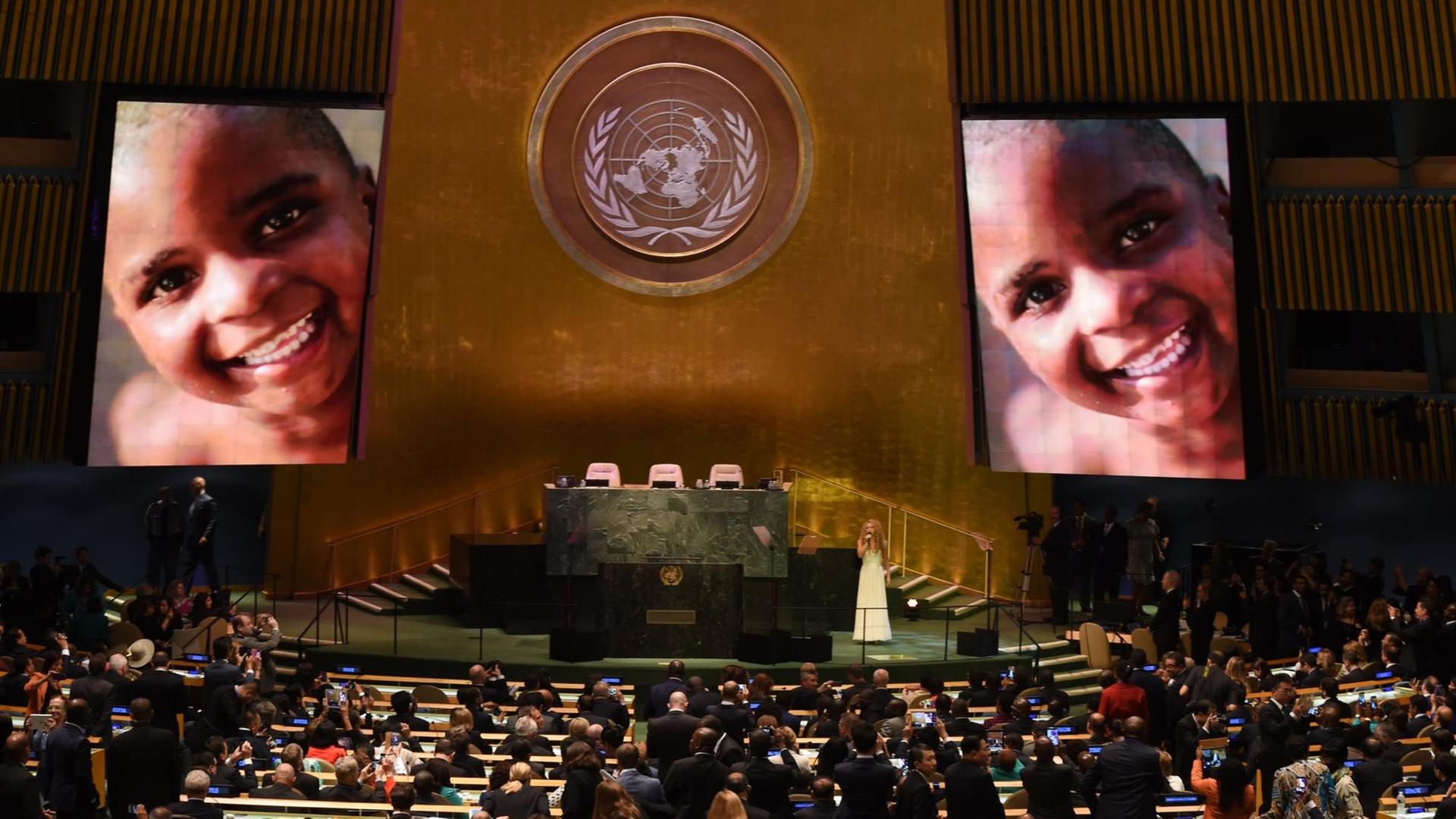 Blick auf die UNO-Vollversammlung in New York