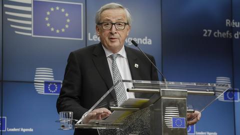 Der EU-Kommissionspräsident Jean-Claude Juncker am 23.2.2018 in Brüssel-