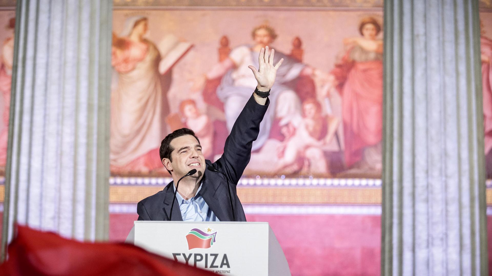 Alexis Tsipras nach dem Wahlsieg seiner Syriza-Partei in Griechenland