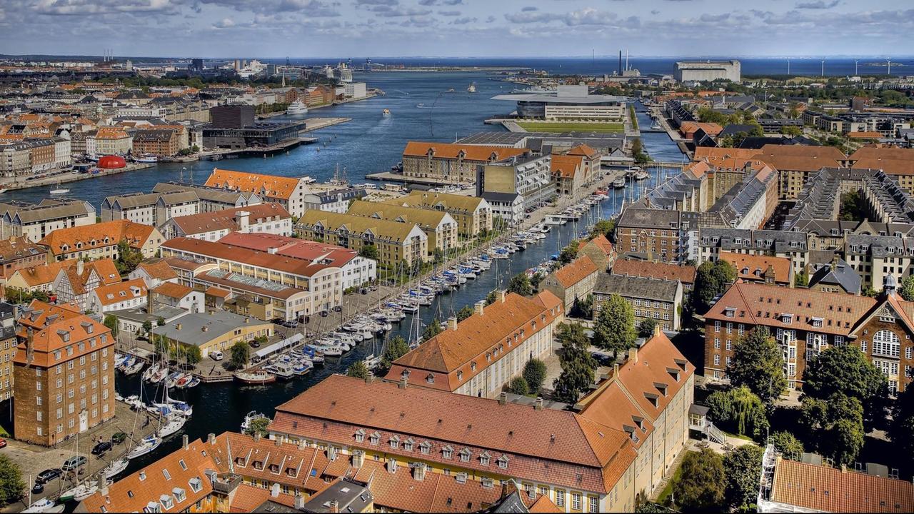 Blick auf den Hafen von Kopenhagen