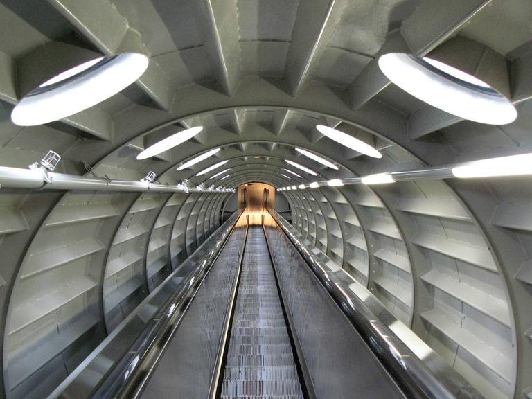 Besonders bekannt: die Rolltreppe im Atomium in Brüssel.
