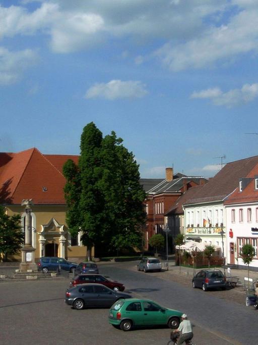 Blick auf den Marktplatz in Jessen (Sachsen-Anhalt)