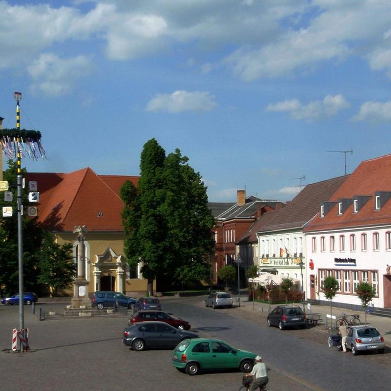 Blick auf den Marktplatz in Jessen (Sachsen-Anhalt)