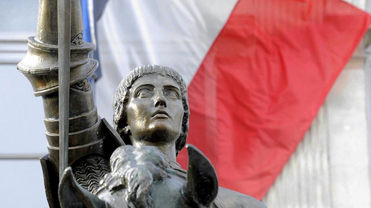 Statue der Jungfrau von Orleans in Vaucouleurs/Frankreich