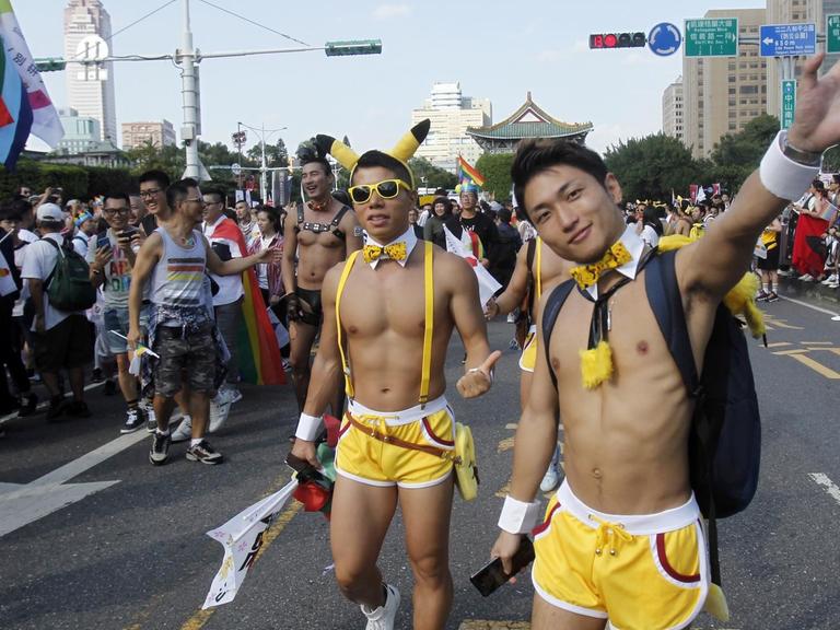 Teilnehmer bei der LGBT-Taiwan Pride