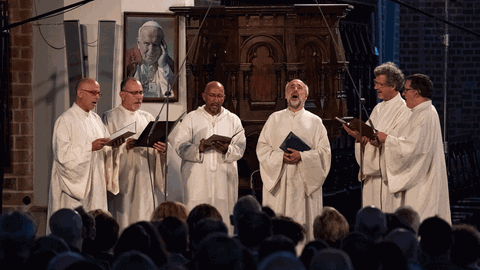 Das Ensemble Organum beim Festival Wratislavia Cantans in der Heilig-Kreuz-Kirche Wrocław