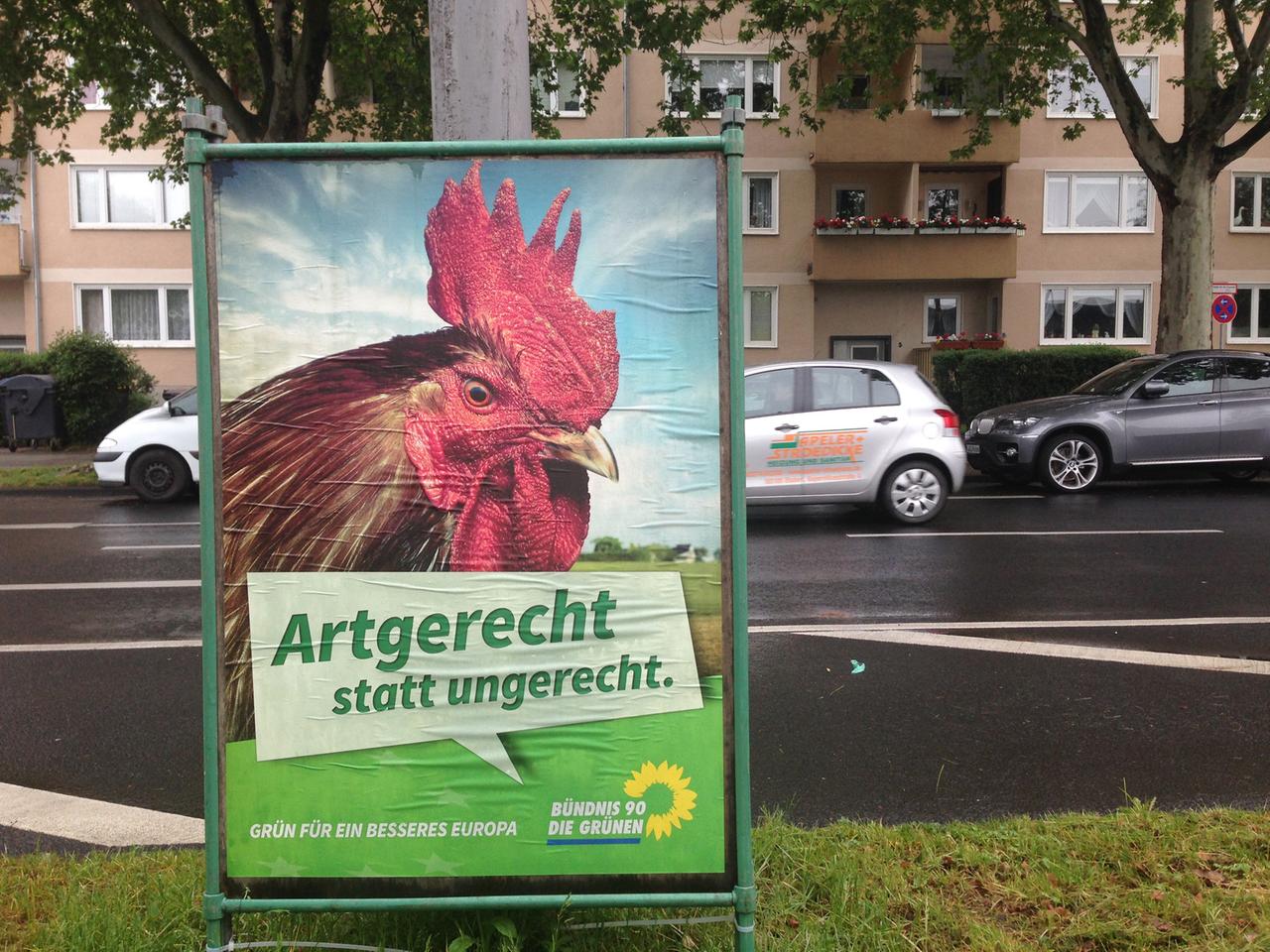Wahlplakat zur Europawahl 2014 von Bündnis90/ Die Grünen in Köln.