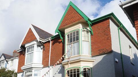 Das Geburtshaus von Dylan Thomas in Swansea, Wales