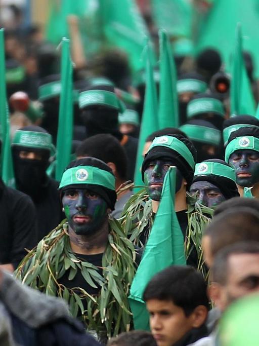 Kämpfer der Kassam-Brigaden (bewaffneter Arm der Hamas) im Dezember 2014