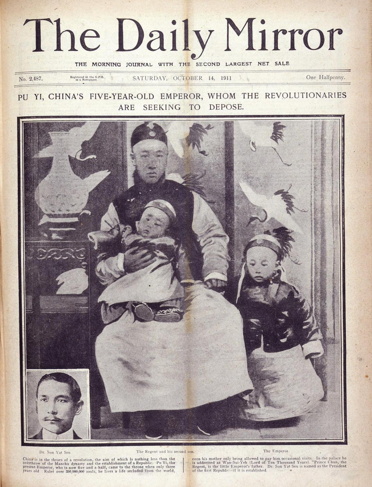 Der Daily Mirror vom 14. Oktober 1911 