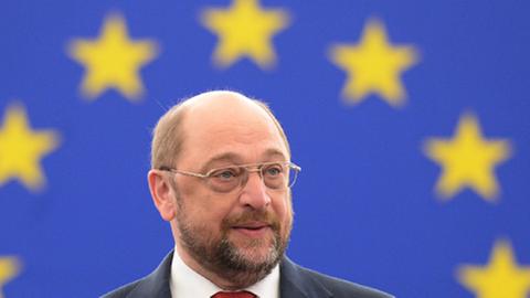 Martin Schulz am Rednerpult im Europaparlament