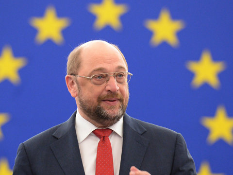 Martin Schulz am Rednerpult im Europaparlament Martin Schulz am Rednerpult im Europaparlament