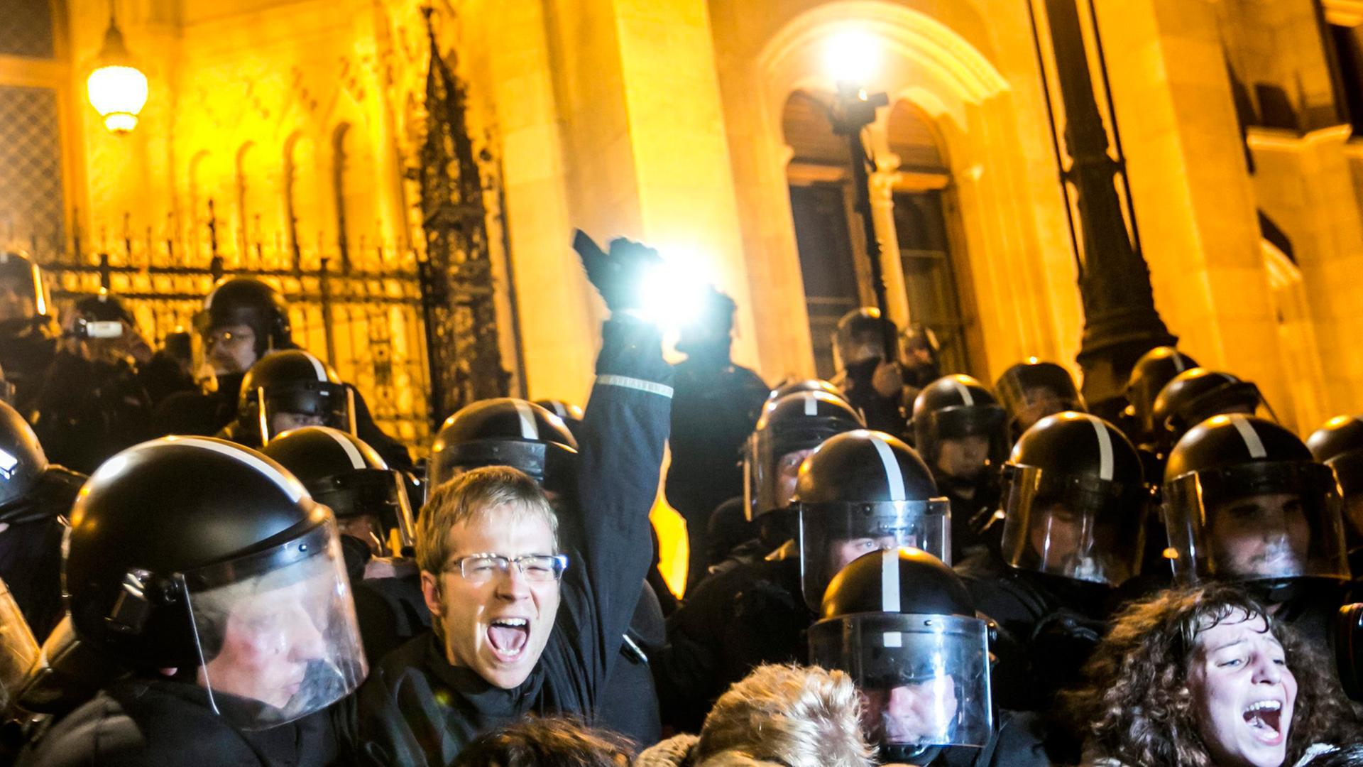 Proteste in Budapest (17.11.2014)