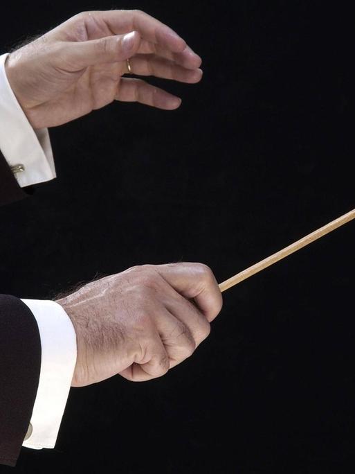 Hände eines Dirigenten.