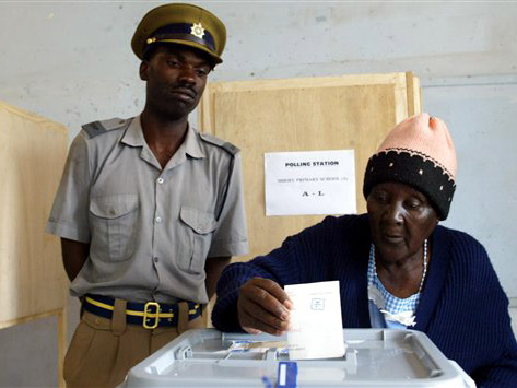 Wahllokal in Harare, der Hauptstadt von Zimbabwe