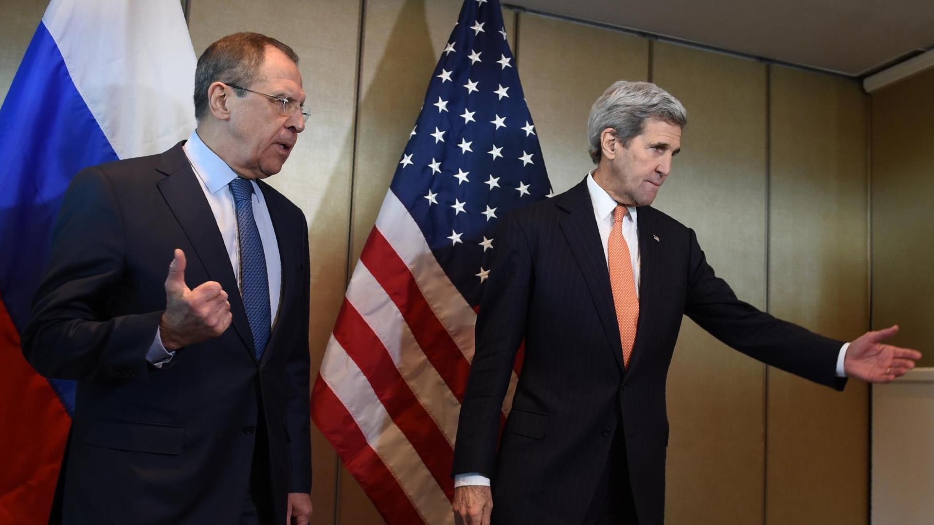 Sergej Lawrow und John Kerry, die Außenminister Russlands und der USA